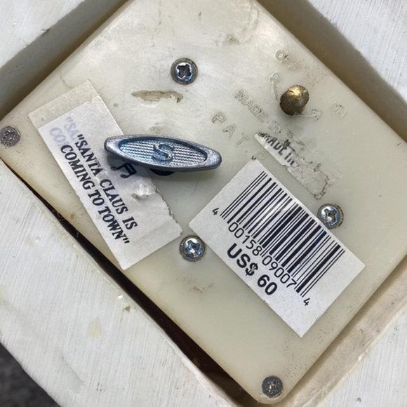 Vintage Disney Christmas Collection House . Mickey Santa on Reindeer Music Box - Picture 7 of 7